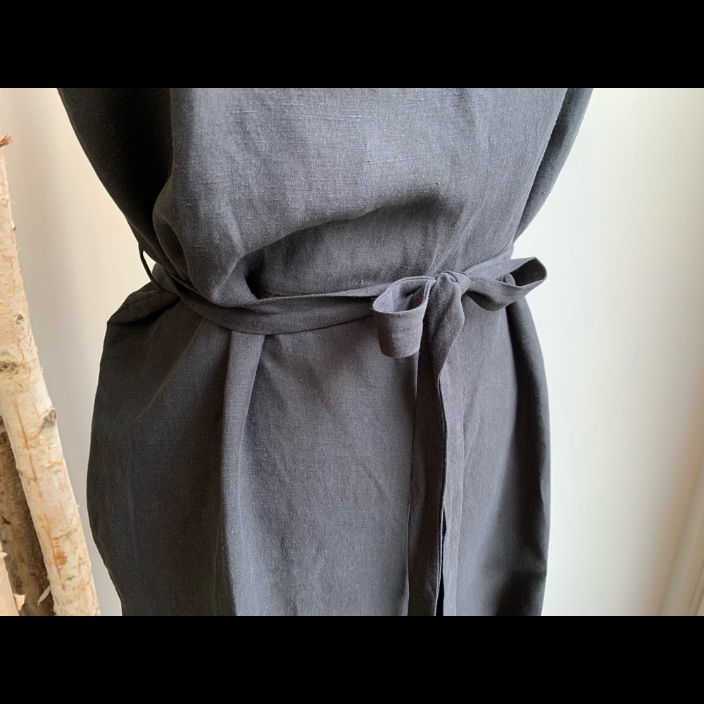 NWOT Ozma of CA Alicante Jumpsuit Light Silk Linen / Onyx Black / L - Picture 5 of 9